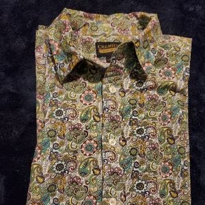 🌈VINTAGE🌈 psychedelic short sleeve button shirt